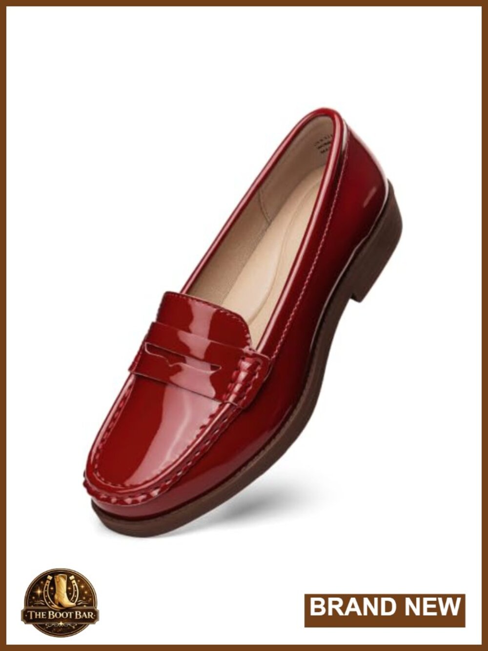 Women's Leather Penny Loafers Slip On Business Casual Dress Shoes Comfortable